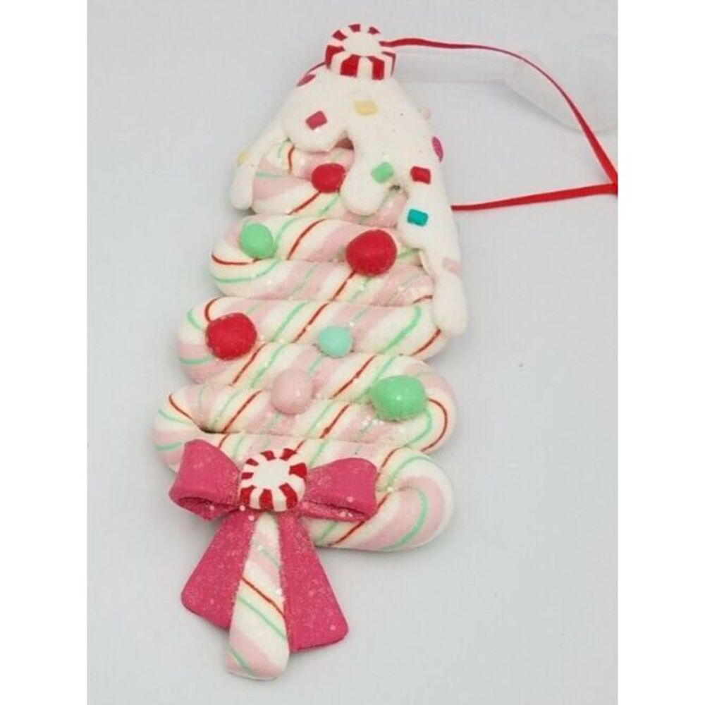 Christmas‎ Candy Cane Tree Ornament Decor 6" high